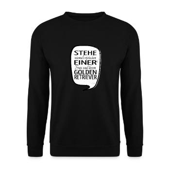 hund pfote windhund dogge bullterrier tier terrier - Unisex Pullover - Schwarz - Vorne - Alina (178cm) & Michal (187cm)