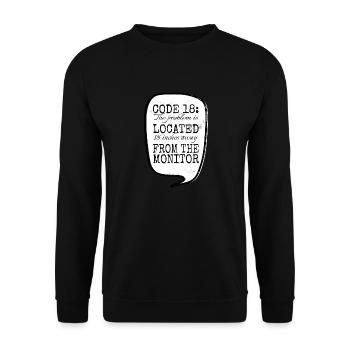 Informatique Cool Coding Fingers Hacking Blagues - Sweat-shirt Unisexe - noir - Devant - Alina (178cm) & Michal (187cm)