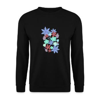 fleurs, fleurs, printemps, fleurs - Sweat-shirt Unisexe - noir - Devant - Alina (178cm) & Michal (187cm)