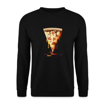 TheSlicePizzfather - ThePizzfather - Unisex Pullover - Schwarz - Vorne - Alina (178cm) & Michal (187cm)