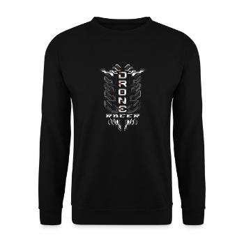 Drone Drones Drone Flight Drone Pilot - Unisex Sweatshirt - black - Front - Alina (178cm) & Michal (187cm)