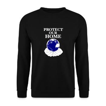Protégeons notre maison / Planète Terre - Sweat-shirt Unisexe - noir - Devant - Alina (178cm) & Michal (187cm)