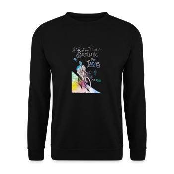 Bicycling for Ladies - Unisex Sweatshirt - black - Front - Alina (178cm) & Michal (187cm)