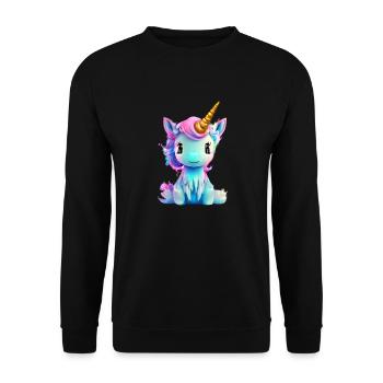 Unicorn Girl Unicorn Mythical Animal Unicorns - Unisex Sweatshirt - black - Front - Alina (178cm) & Michal (187cm)