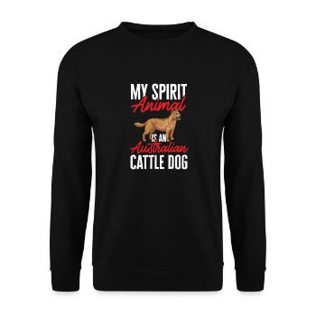 Australian Cattle Dog Red Blue Heeler - Unisex Sweatshirt - black - Front - Alina (178cm) & Michal (187cm)