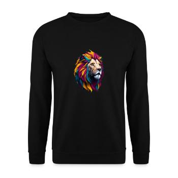 Leo 1 - Unisex Sweatshirt - black - Front - Alina (178cm) & Michal (187cm)
