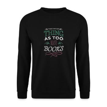 book lover feminine book children book fan - Unisex Sweatshirt - black - Front - Alina (178cm) & Michal (187cm)