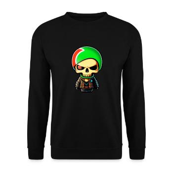 Milticolor motorcycle biker - Unisex Sweatshirt - black - Front - Alina (178cm) & Michal (187cm)
