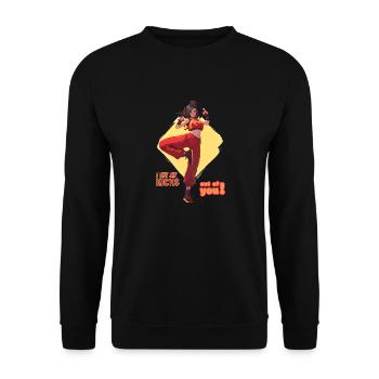 I get my kicks out of you 1 - Unisex Sweatshirt - black - Front - Alina (178cm) & Michal (187cm)