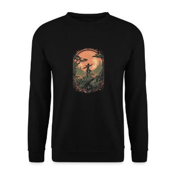 Shadow Dance of the Ninja - Unisex Sweatshirt - black - Front - Alina (178cm) & Michal (187cm)