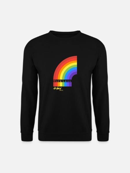 More Love Regenbogen Biodanza - Unisex Pullover - Schwarz