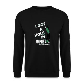 I GOT A HOLE IN ONE BUT THEN I WOKE UP - Sweat-shirt Unisexe - noir - Devant - Alina (178cm) & Michal (187cm)