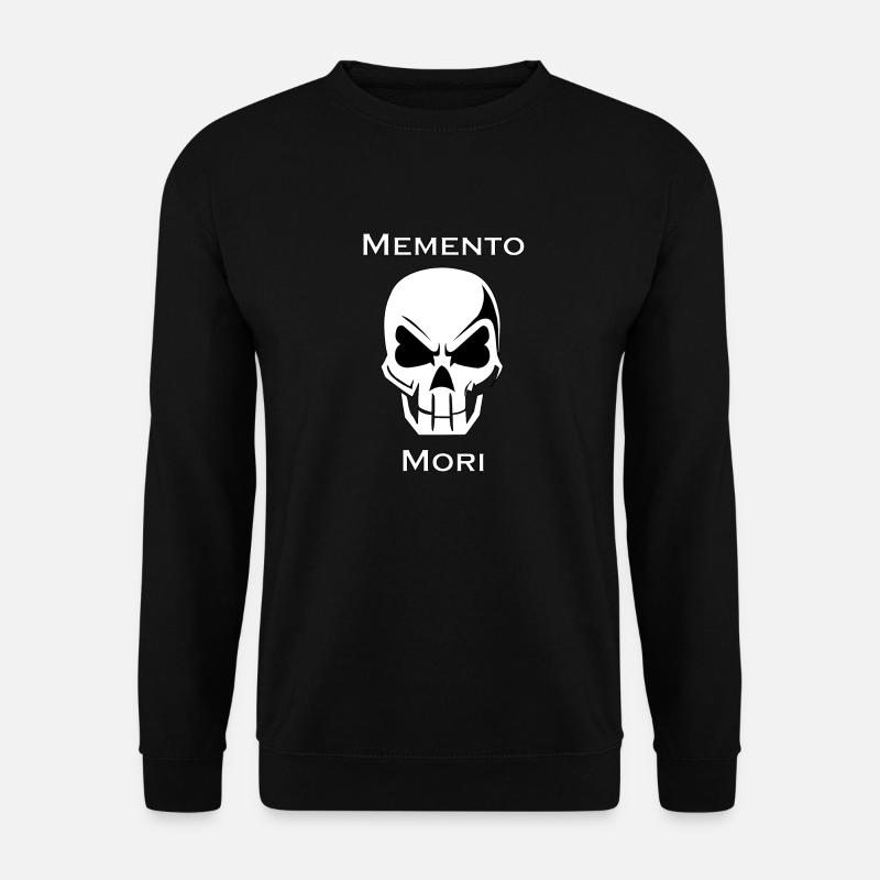 Memento Mori Skull Minimal - Unisex Pullover - Schwarz
