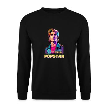 Retro Popstar - Unisex Sweatshirt - black - Front - Alina (178cm) & Michal (187cm)