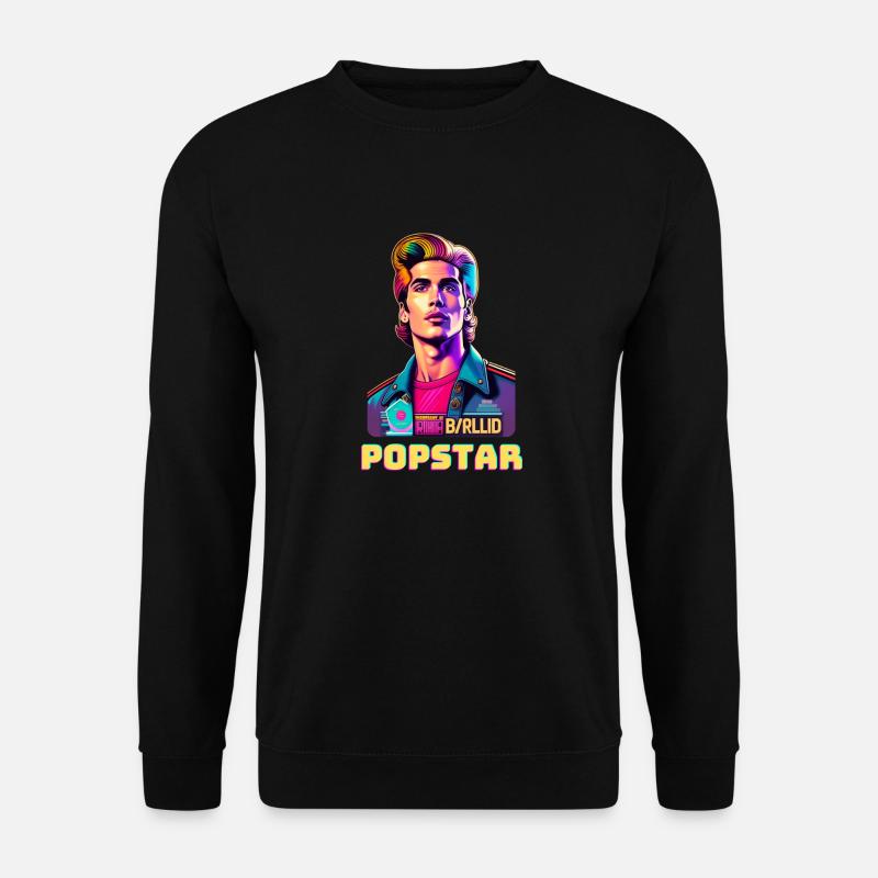 Retro Popstar - Unisex Pullover - Schwarz