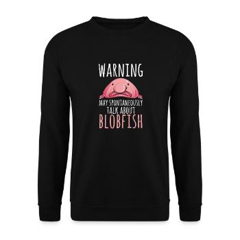 Blob fish - Unisex Sweatshirt - black - Front - Alina (178cm) & Michal (187cm)