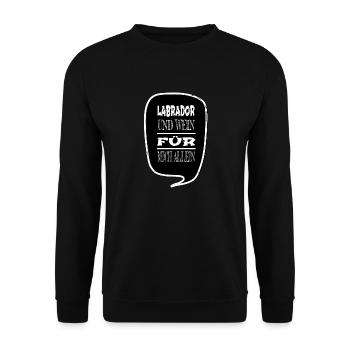 White Wine Animal Shepherd Dog - Unisex Sweatshirt - black - Front - Alina (178cm) & Michal (187cm)