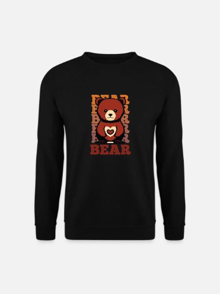 Bär mit Liebe - Unisex Pullover - Schwarz