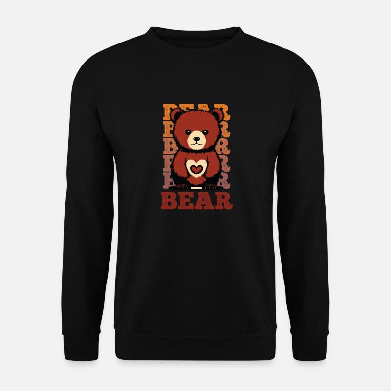 Bär mit Liebe - Unisex Pullover - Schwarz