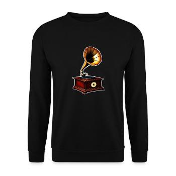 Ancient gramophone phenomenal sound - Unisex Sweatshirt - black - Front - Alina (178cm) & Michal (187cm)