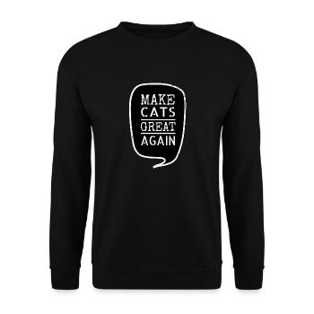Cat Lover present idea birthday animals - Unisex Sweatshirt - black - Front - Alina (178cm) & Michal (187cm)