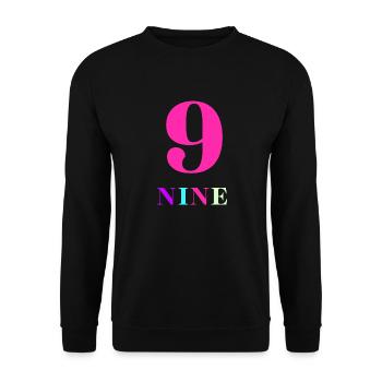 Nine-9th Anniversary - Unisex Sweatshirt - black - Front - Alina (178cm) & Michal (187cm)