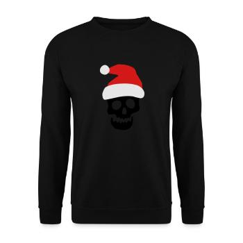 Crâne de Noël - Sweat-shirt Unisexe - noir - Devant - Alina (178cm) & Michal (187cm)