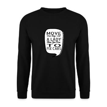 Citation Tuning Badass Mécanicien Tshirts Mécanicien Automobile - Sweat-shirt Unisexe - noir - Devant - Alina (178cm) & Michal (187cm)