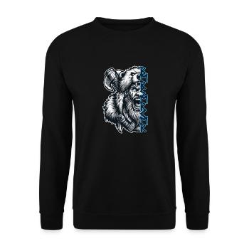 Berserker avec des runes - Sweat-shirt Unisexe - noir - Devant - Alina (178cm) & Michal (187cm)