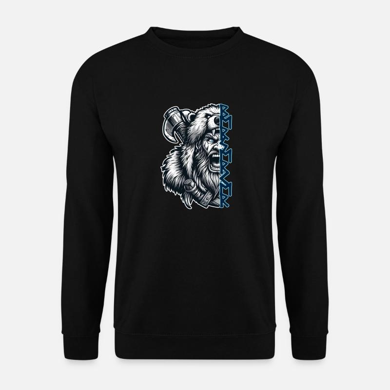 Berserker avec des runes - Sweat-shirt Unisexe - noir
