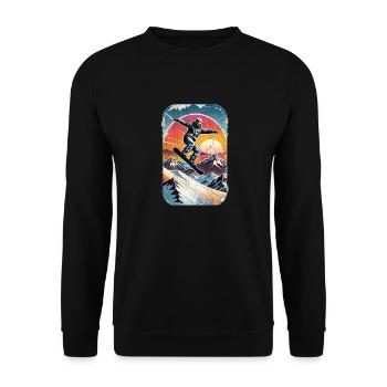 snowboard neige et ski - Sweat-shirt Unisexe - noir - Devant - Alina (178cm) & Michal (187cm)