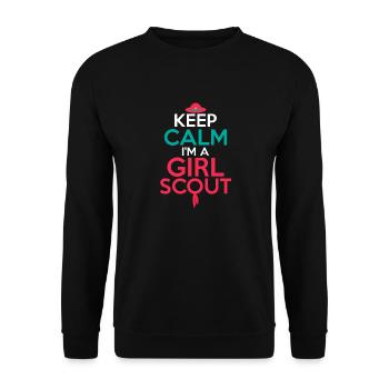 Calm & Scout-Ready: Girl's Adventure Tee - Unisex Sweatshirt - black - Front - Alina (178cm) & Michal (187cm)