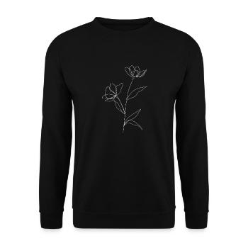 Fleur par Isa.unprofessional - Sweat-shirt Unisexe - noir - Devant - Alina (178cm) & Michal (187cm)
