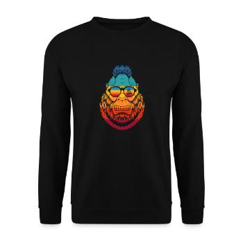 moving forward - Unisex Sweatshirt - black - Front - Alina (178cm) & Michal (187cm)