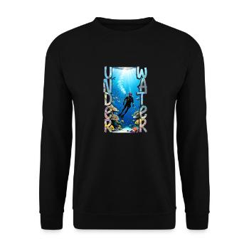 plongée sous marine - Sweat-shirt Unisexe - noir - Devant - Alina (178cm) & Michal (187cm)