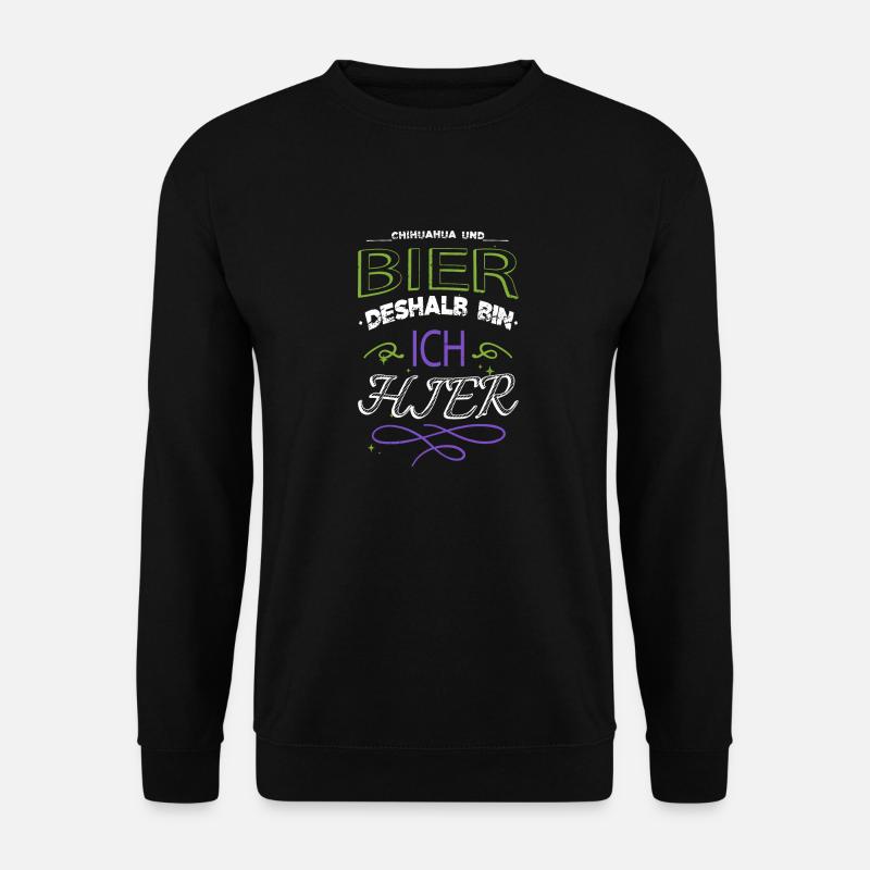 Déclaration Chihuahua Alcohol Excesses Malt Beer - Sweat-shirt Unisexe - noir