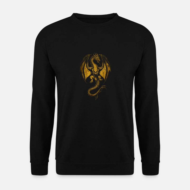 Golden dragon rampant - Unisex Sweatshirt - black