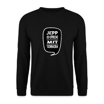 geburtstag spaß cool hunderassen spruch lieben - Unisex Pullover - Schwarz - Vorne - Alina (178cm) & Michal (187cm)