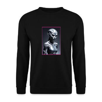 Alien woman - Unisex Sweatshirt - black - Front - Alina (178cm) & Michal (187cm)