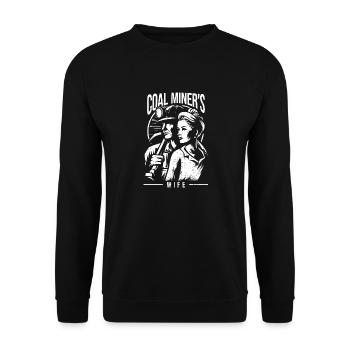 Kohle Bergarbeiter Ehefrau Geschenk - Unisex Pullover - Schwarz - Vorne - Alina (178cm) & Michal (187cm)
