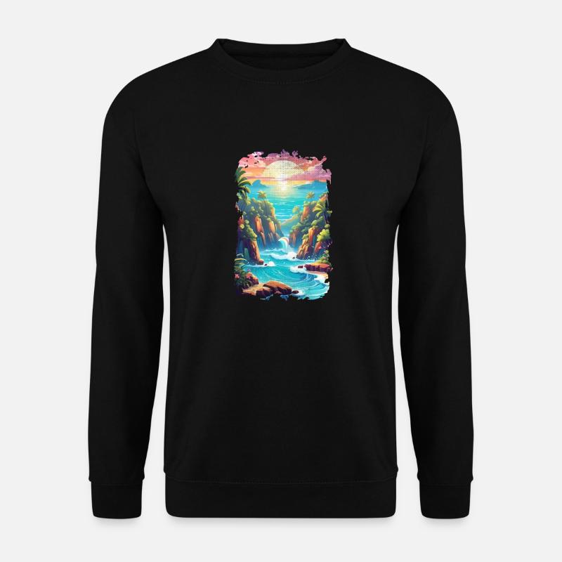 Strandurlaub Sonne Meer - Unisex Pullover - Schwarz