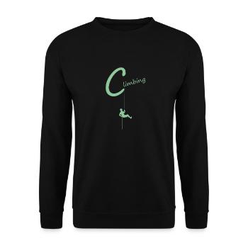 climb climbing - Unisex Pullover - Schwarz - Vorne - Alina (178cm) & Michal (187cm)