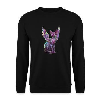 Chat Sphynx pour les amoureux des chats - Sweat-shirt Unisexe - noir - Devant - Alina (178cm) & Michal (187cm)