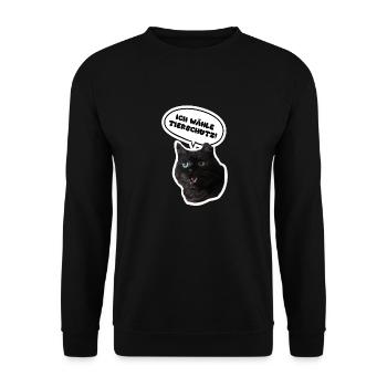 Je choisis le bien-être animal ! - Sweat-shirt Unisexe - noir - Devant - Alina (178cm) & Michal (187cm)
