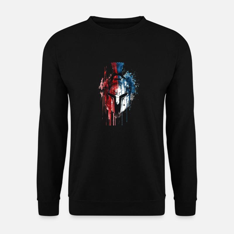 Spartanischer Helm Sparta Krieger Leonidas 300 - Unisex Pullover - Schwarz