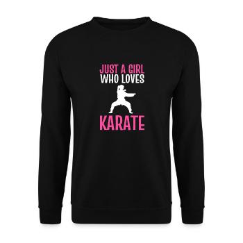 Karate Selbstverteidigung Kampfsport - Unisex Pullover - Schwarz - Vorne - Alina (178cm) & Michal (187cm)