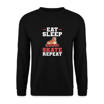 Roller Skating Roller Skates Inline Skates - Unisex Sweatshirt - black - Front - Alina (178cm) & Michal (187cm)