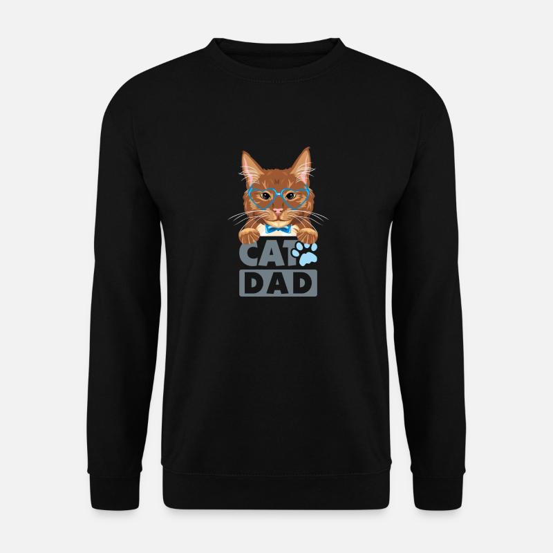 Funny ginger cat dad - Unisex Sweatshirt - black