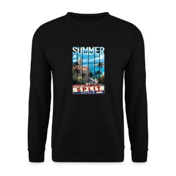 Croatie Croatie Hrvatska Ultra été Split musique - Sweat-shirt Unisexe - noir - Devant - Alina (178cm) & Michal (187cm)