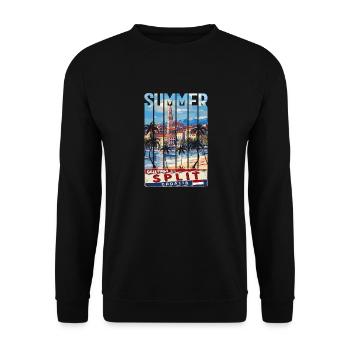 Croatie Croatie Hrvatska Ultra été Split musique - Sweat-shirt Unisexe - noir - Devant - Alina (178cm) & Michal (187cm)